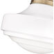 Ingalls 1 Light 16 inch Modern Brass Pendant Ceiling Light in Vintage Milk Glass, Large